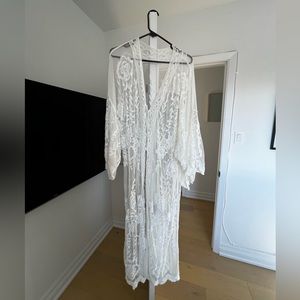 Floral hand sewn robe